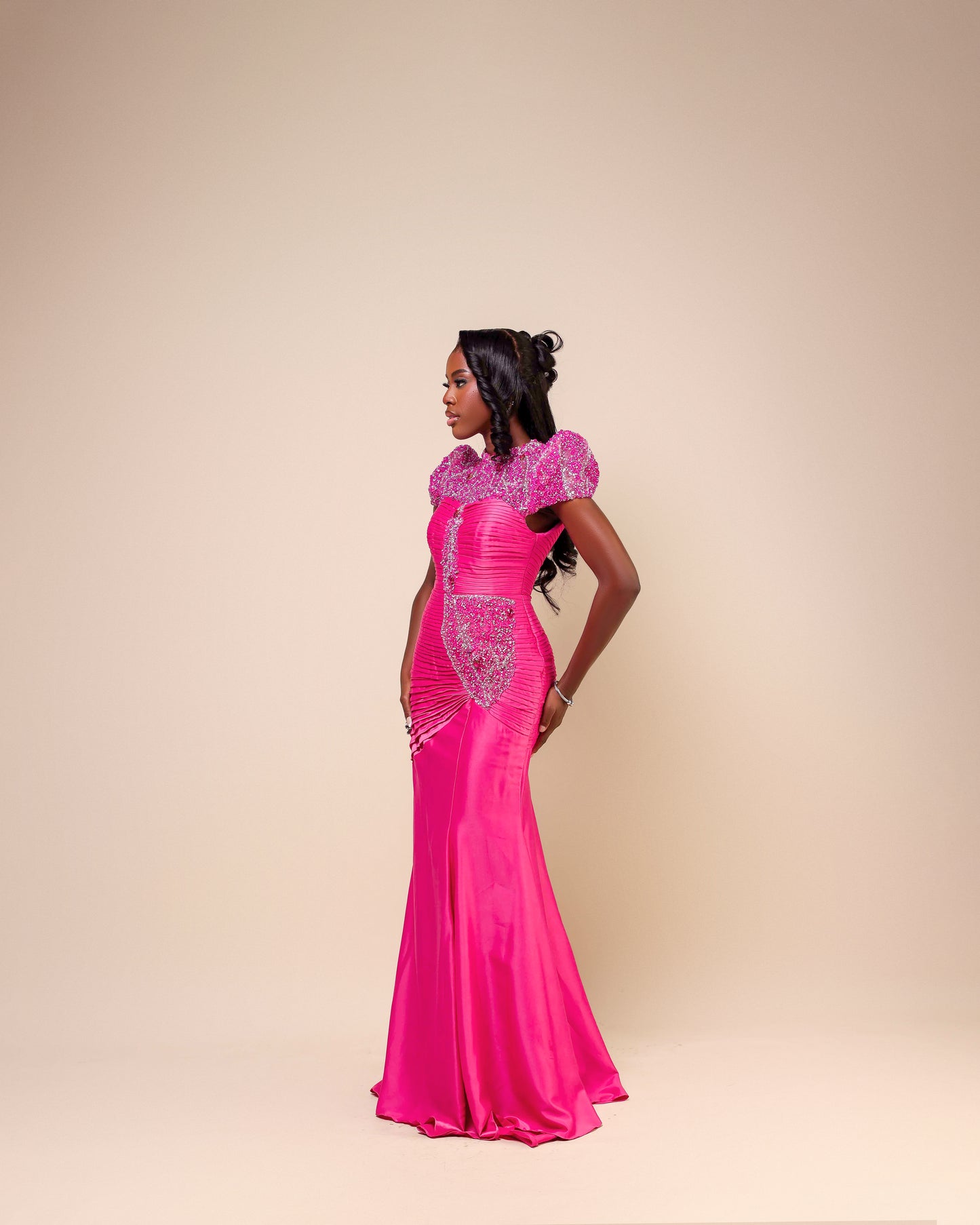 Wonúolá Two-Way Evening Dress & Detachable Cape