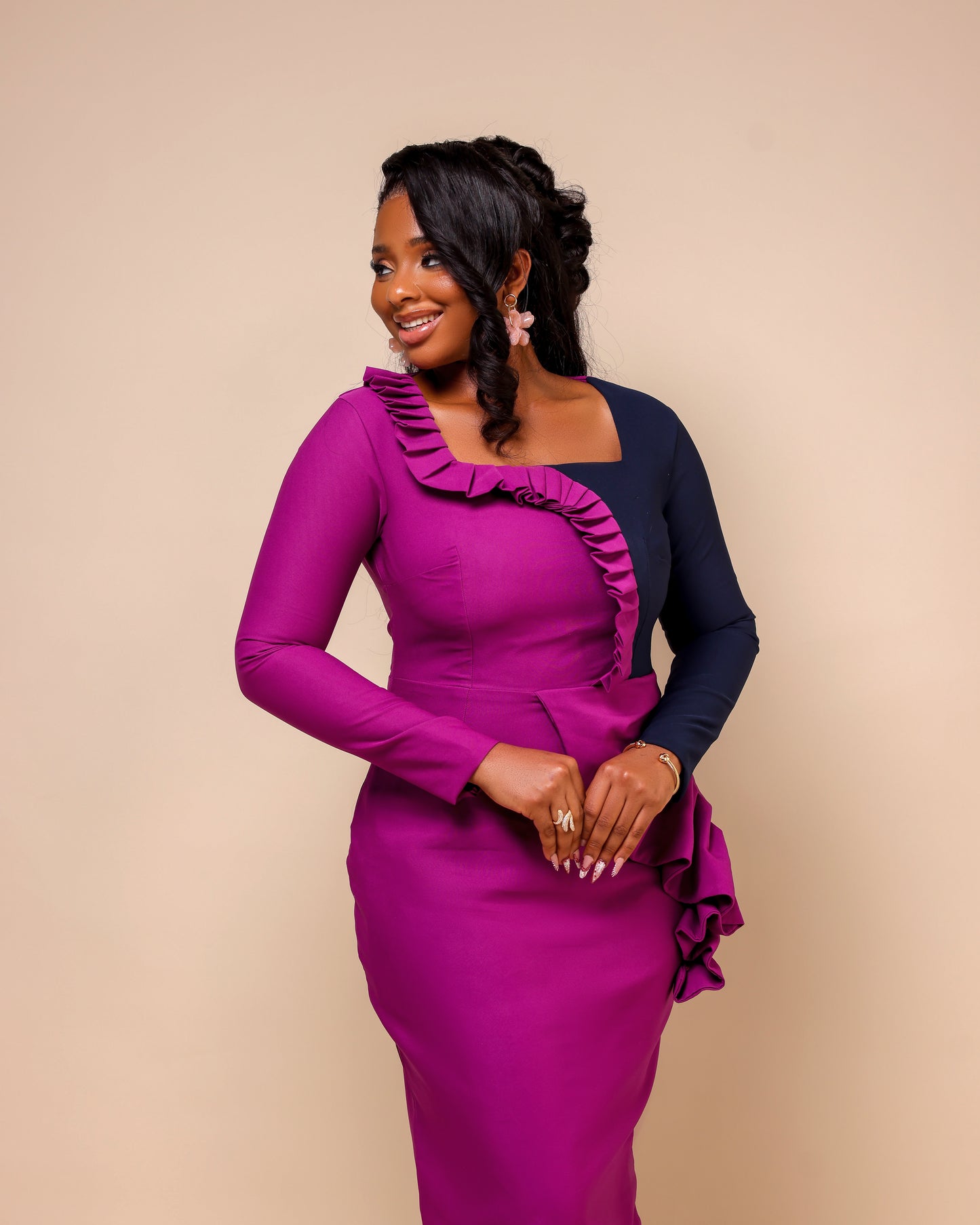 Zaria Two-Tone Dress