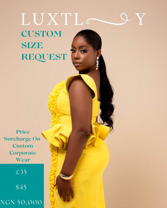 Custom Sizing Price Surcharge