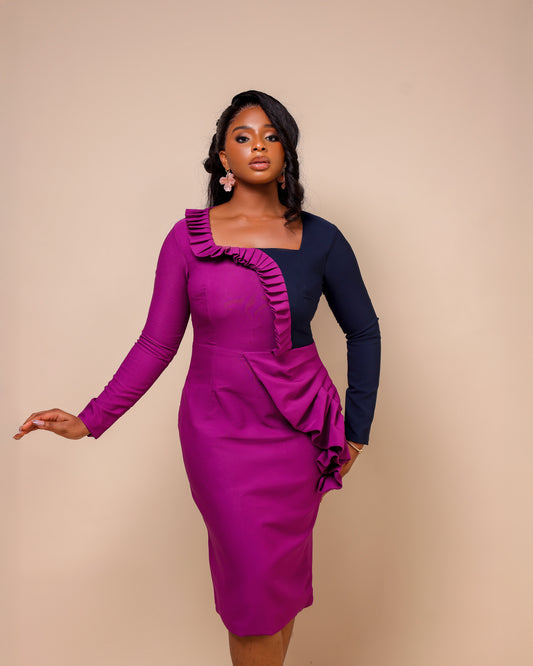 Zaria Two-Tone Dress
