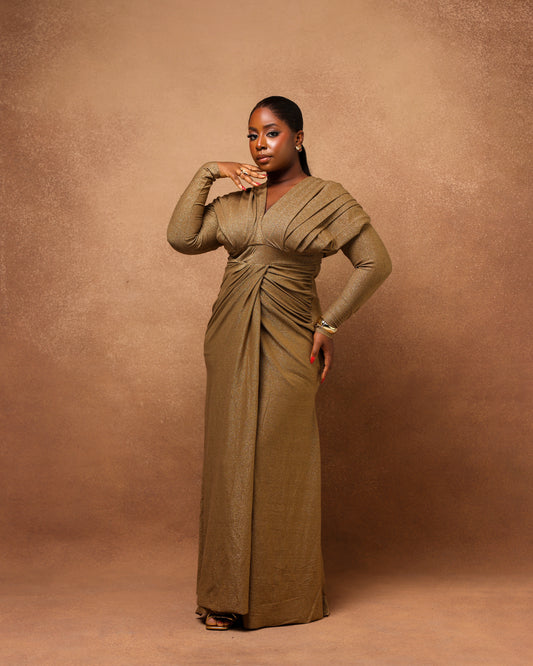 Ayò Fixed-Wrap Evening Dress